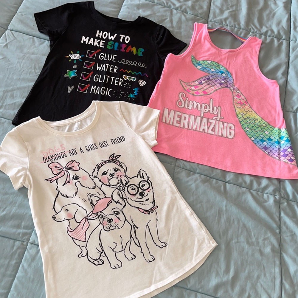Girls 3 Shirt Bundle size 10/12